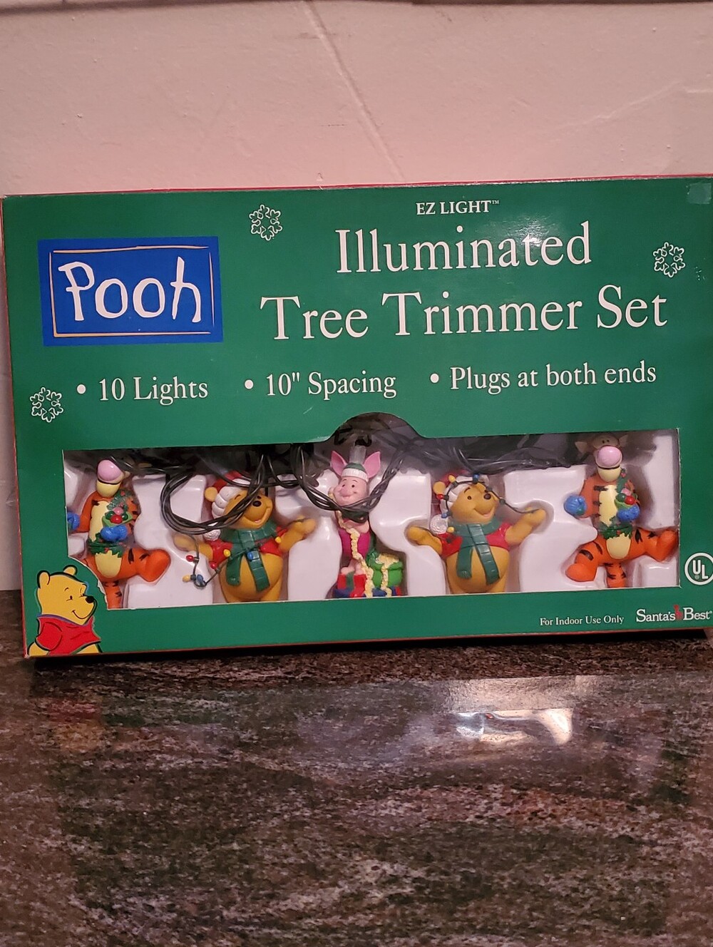 Disney Winnie the Pooh Illuminated tree trimmer set christmas collectible set